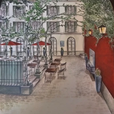 Accueil croquis architecte interieur aigues mortes terrasse amenagement exterieur