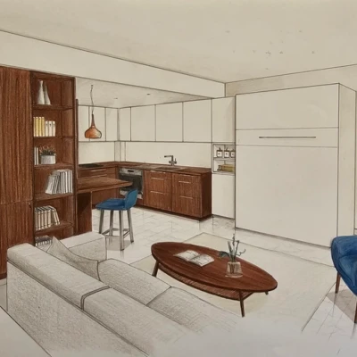 Accueil croquis architecte interieur aimargues sejour optimisation espace