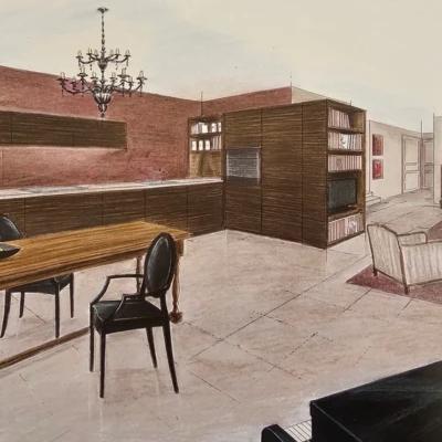 Accueil croquis architecte interieur vauvert sejou agrandissement