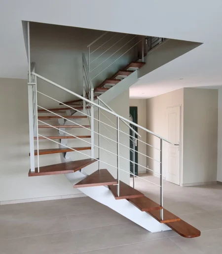 renovation escalier sejour ferronnerie architecte marsillargues